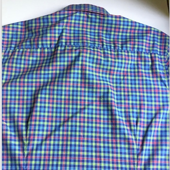 ETON contemporary colourful checkered cotton shirt Sz 15 3/4 made in Europe - Picture 2 of 11